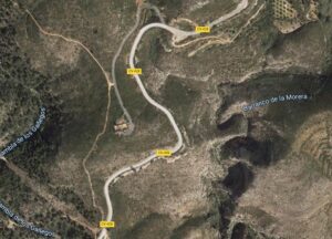 mapa de refuerzo del firme de la demarcación de buñol