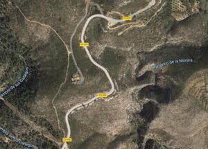 tramo carretera Cortes de Pallás